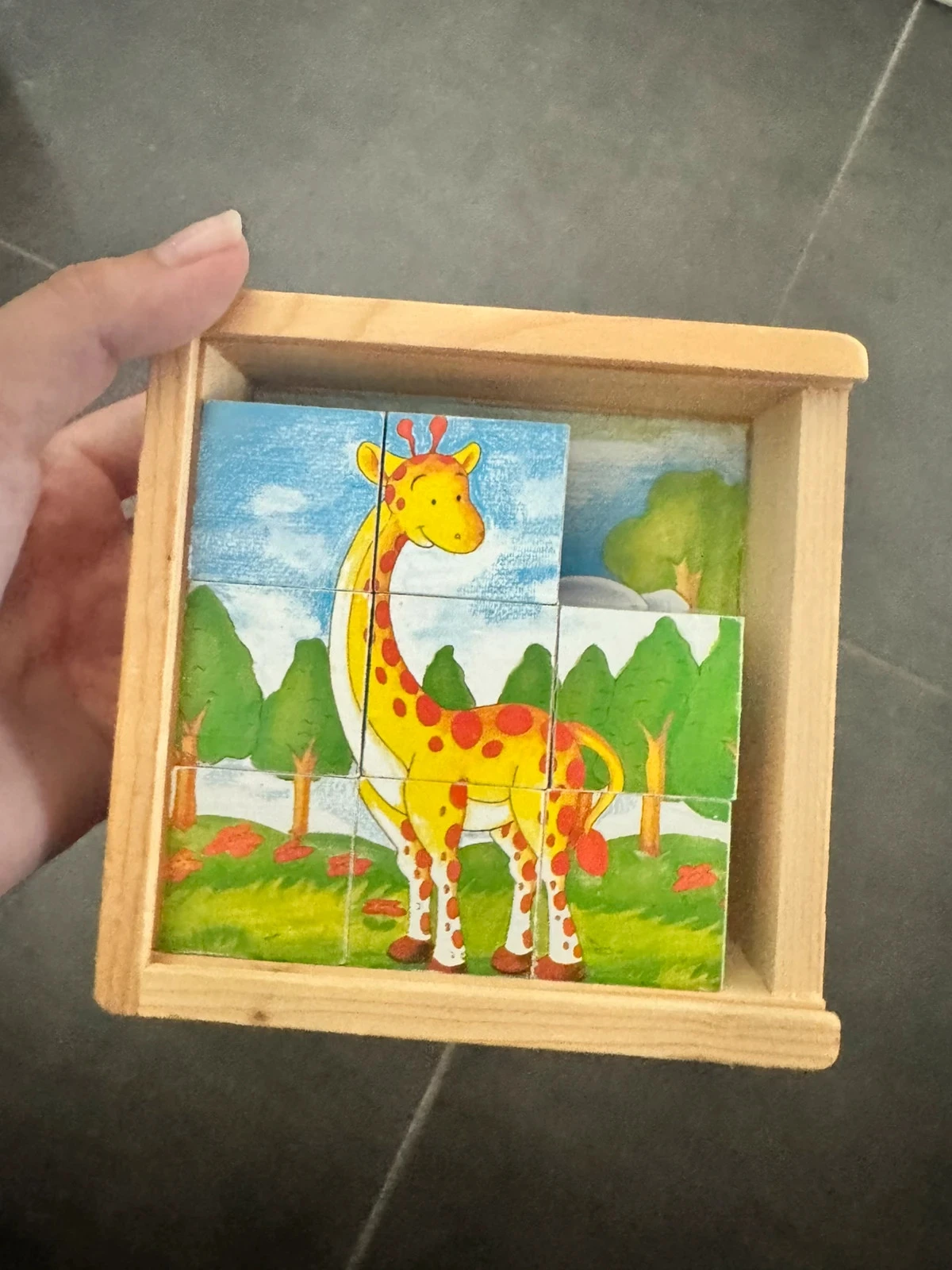 Wooden cube puzzle – several animals – photo 3